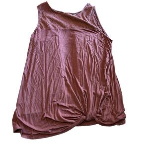 Maurices Sleeveless Mauve Top with Eyelet Detail and knot size large
